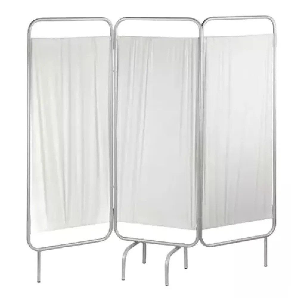 BIOMBO DE TRES CUERPOS CON CORTINAS